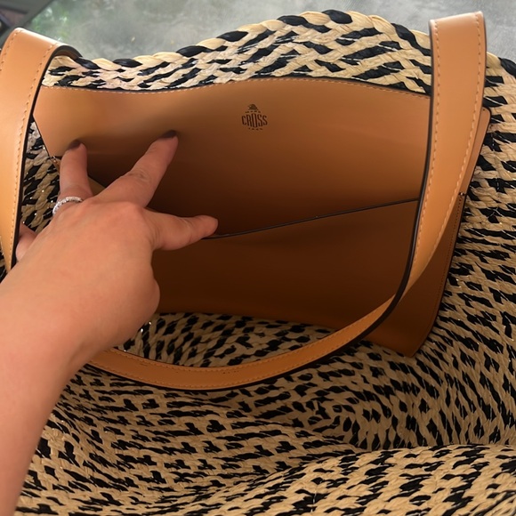 Mark Cross Arc Raffia Basket Tote NWOT - Picture 9 of 16